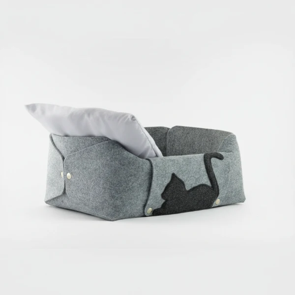 Lit Douillet En Feutre Pour Chat