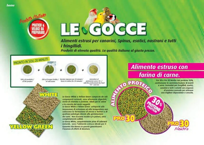 Le Gocce Blanc 900 grammes (substitut de graines germées) - AllPet
