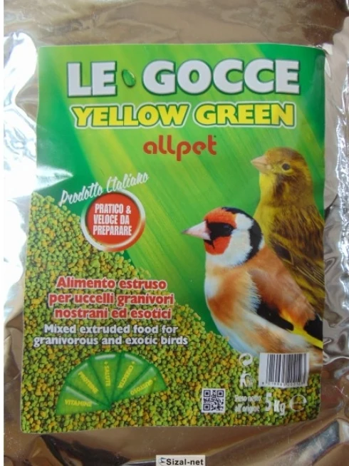 Le Gocce Jaune Vert 900 grammes (substitut de graines germées) - AllPet