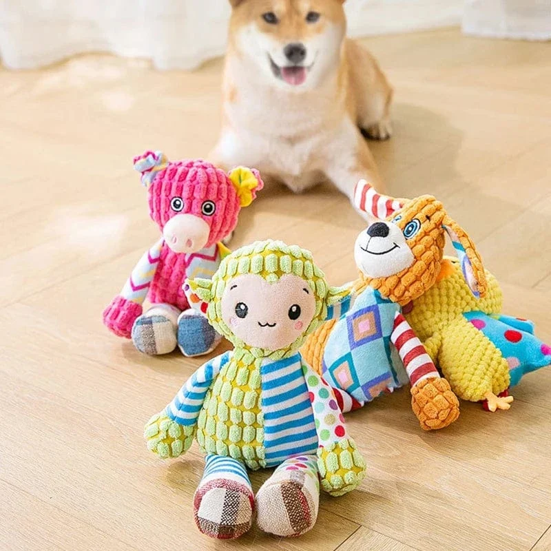 Jouet en peluche pour chien – résistant, grinçant & nettoyage
