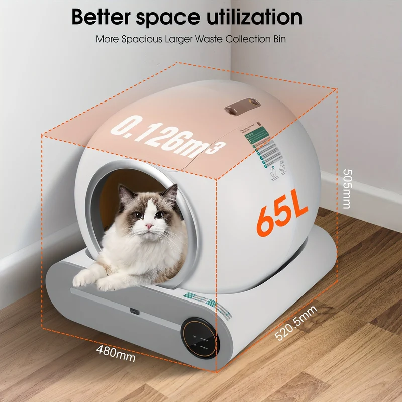 Litière automatique connectée pour chat, auto-nettoyante