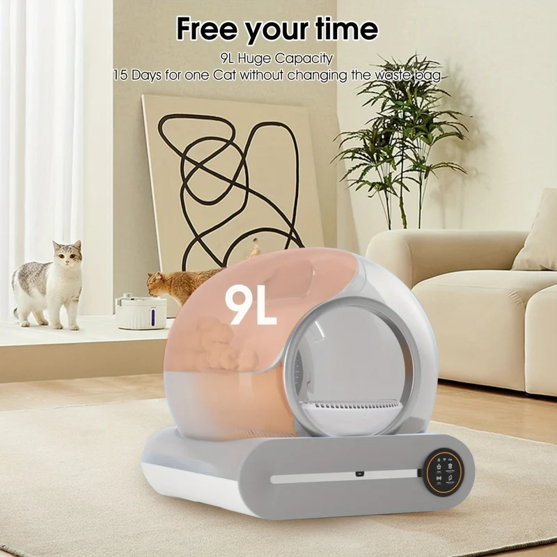 Litière automatique connectée pour chat, auto-nettoyante