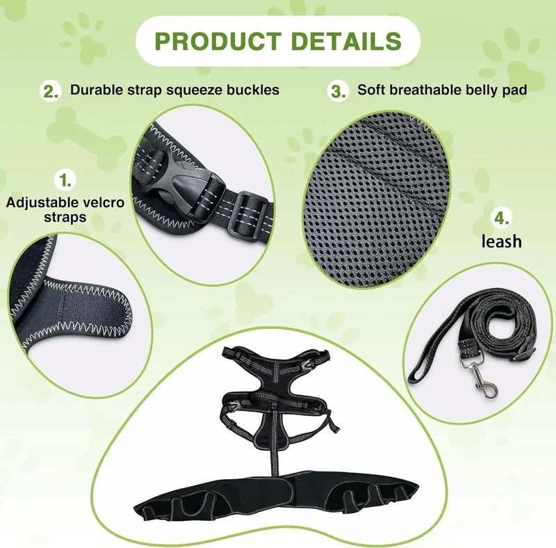 Genouillère chien avec support métal – attelle acl réglable