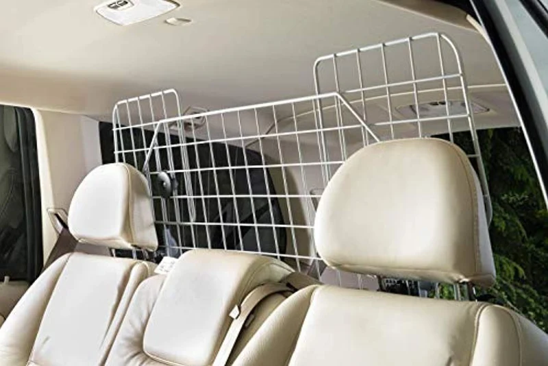 Grille de séparation pour chien en métal à fixer aux appuis-tête