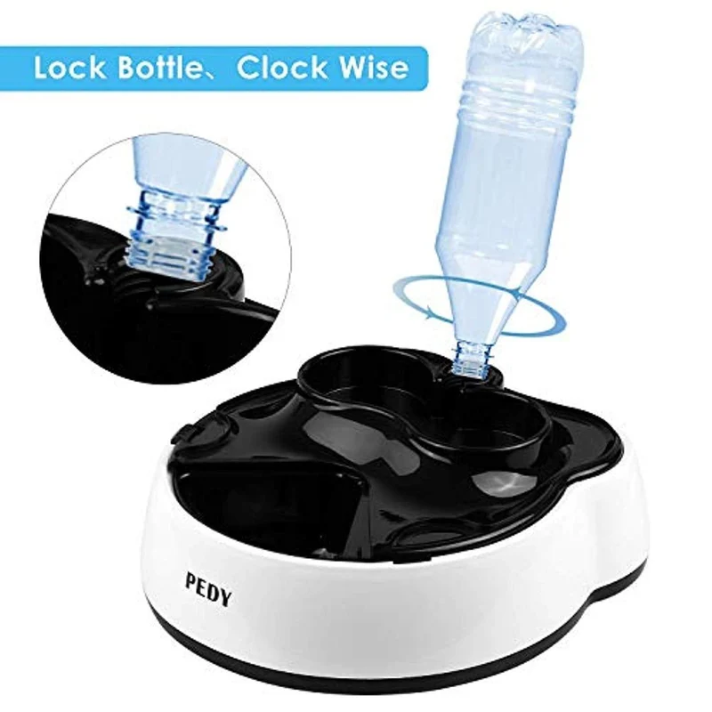 Distributeur automatique 2-en-1 pour animaux avec écran LCD et rappel vocal