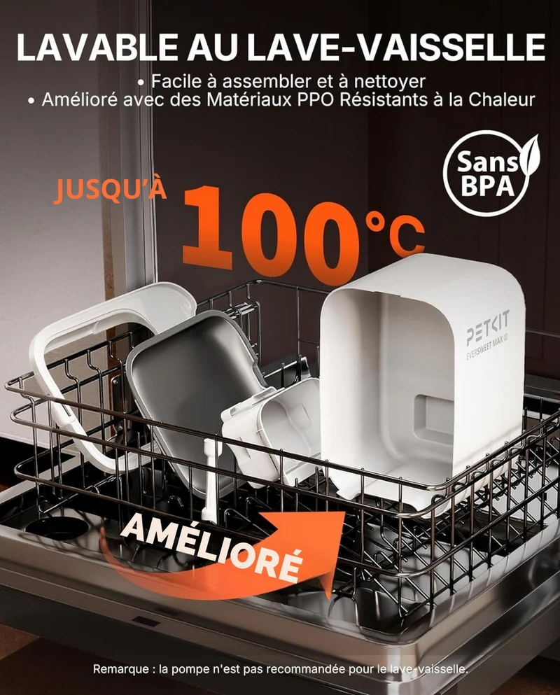 EVERSWEET MAX 2 Fontaine à eau connectée pour animaux, 3L, 83jours d'autonomie
