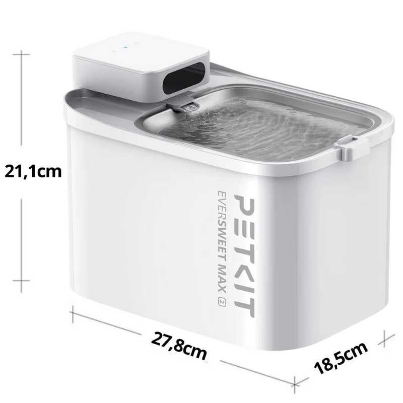 EVERSWEET MAX 2 Fontaine à eau connectée pour animaux, 3L, 83jours d'autonomie