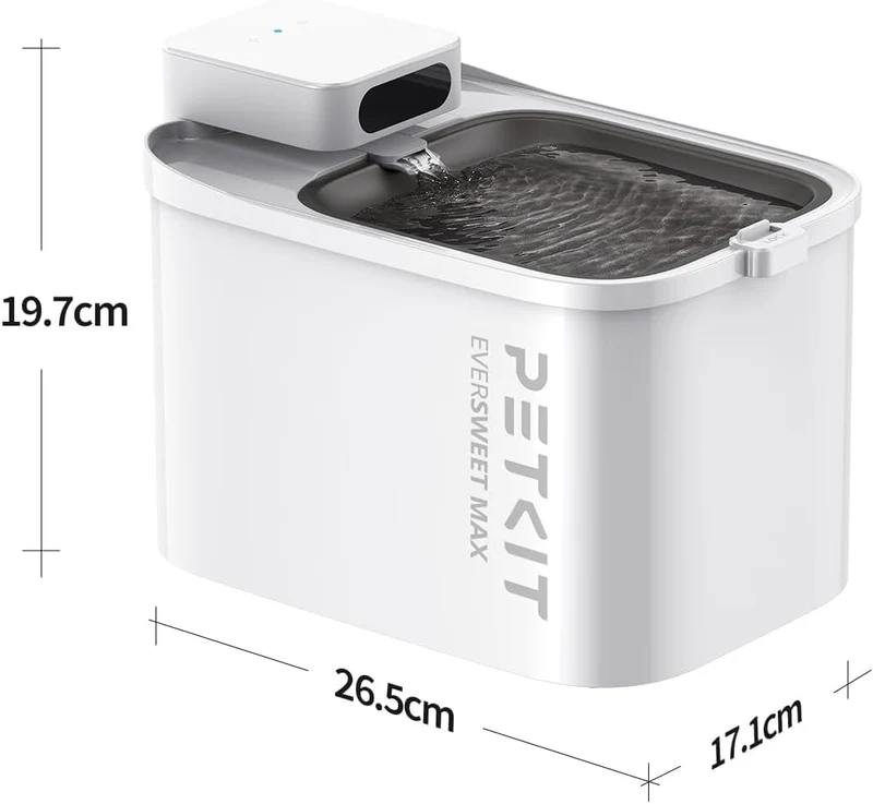 EVERSWEET MAX Fontaine à eau connectée pour animaux, 3L, 83jours d'autonomie