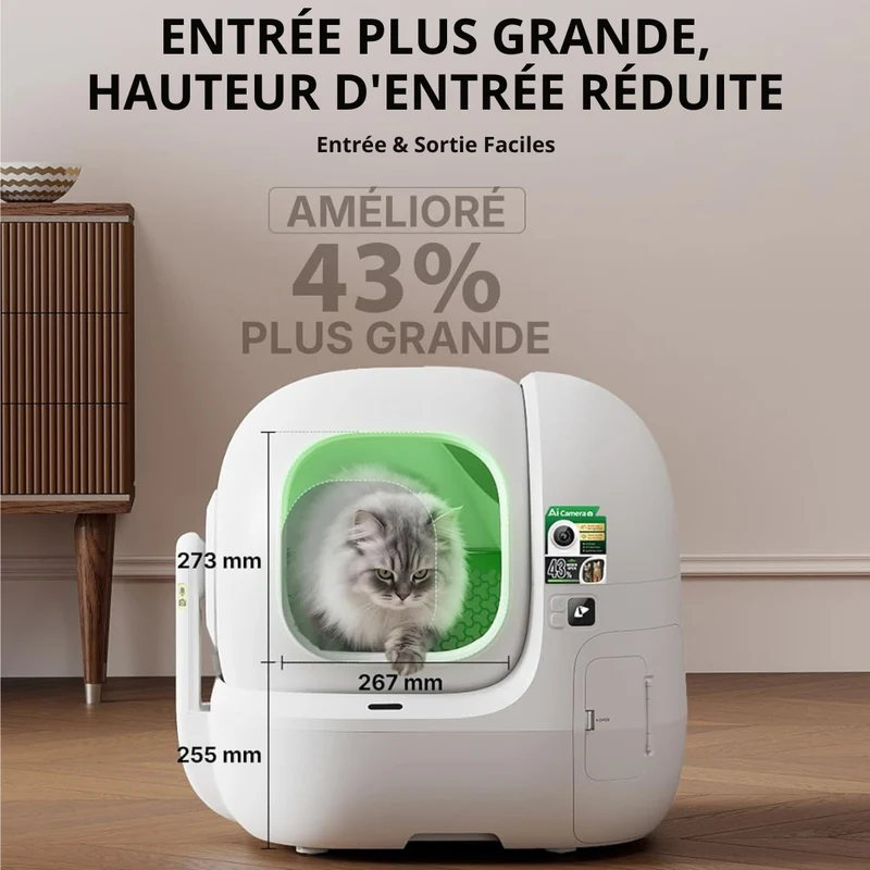 PETKIT Purobot Max Pro 2 – Litière automatique connectée pour chat avec caméra IA