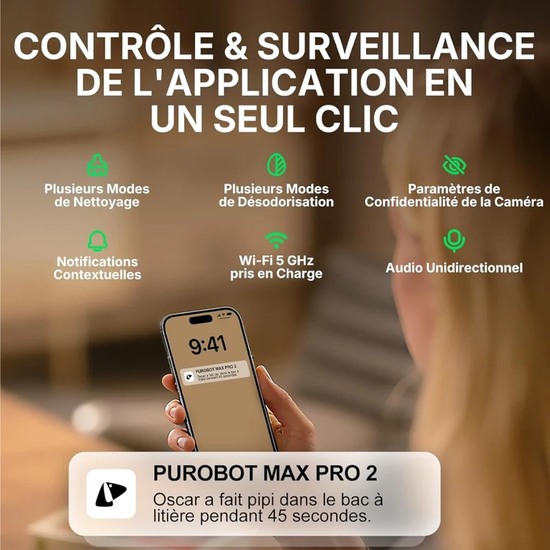 PETKIT Purobot Max Pro 2 – Litière automatique connectée pour chat avec caméra IA
