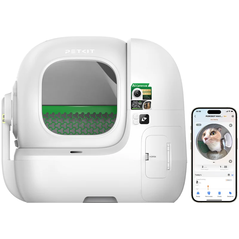 PETKIT Purobot Max Pro 2 – Litière automatique connectée pour chat avec caméra IA