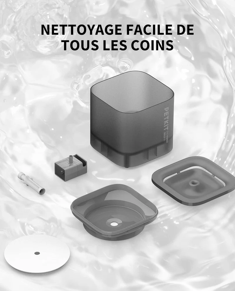 EVERSWEET SOLO CYBERTAIL fontaine a eau pour animaux 1.8L blanc
