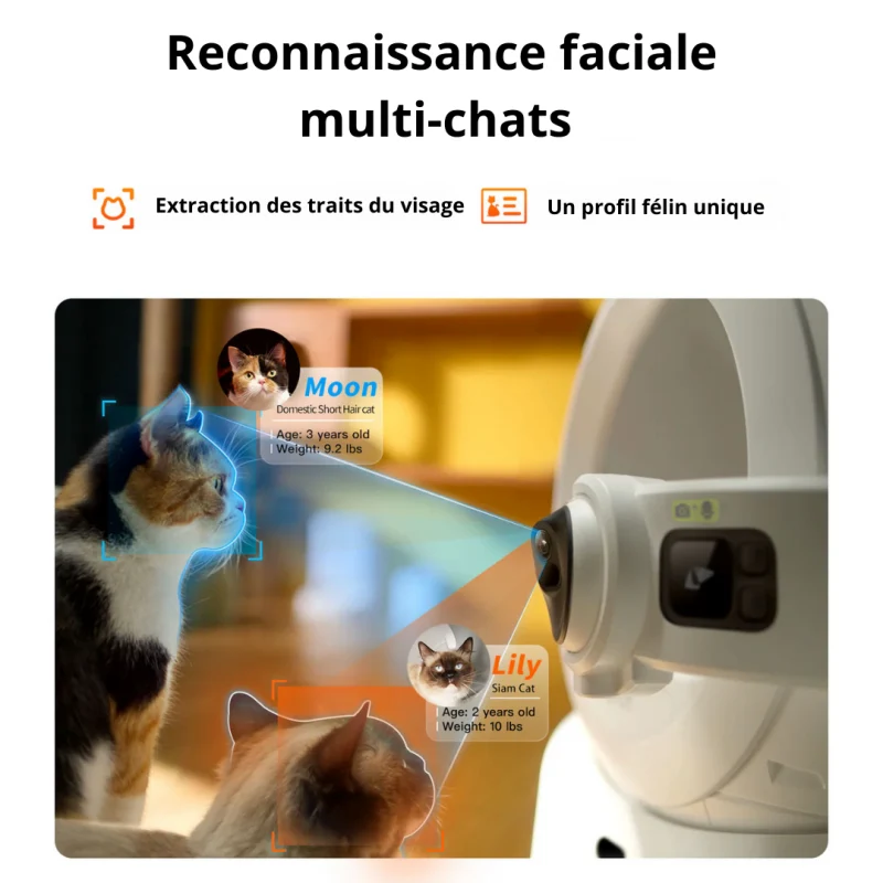 PETKIT Purobot Ultra - Litière automatique avec caméra rotative IA et emballage automatique des déchets