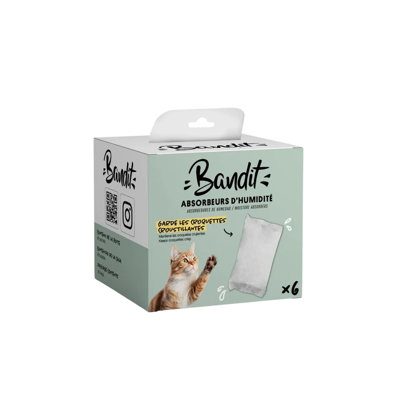 Sachet absorbeur d'humidité pour distributeur de croquettes