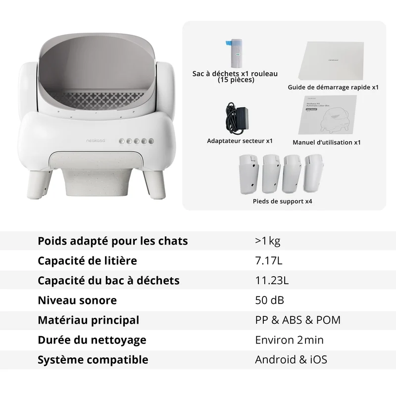 Neakasa M1 Plus Lite - Litière automatique à ouverture supérieure pour chats