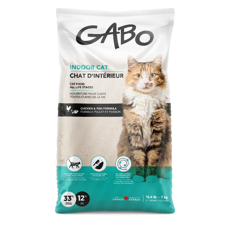 Nourriture pour Chats d'Intérieur au Poisson & Poulet pour Toutes Étapes de Vie