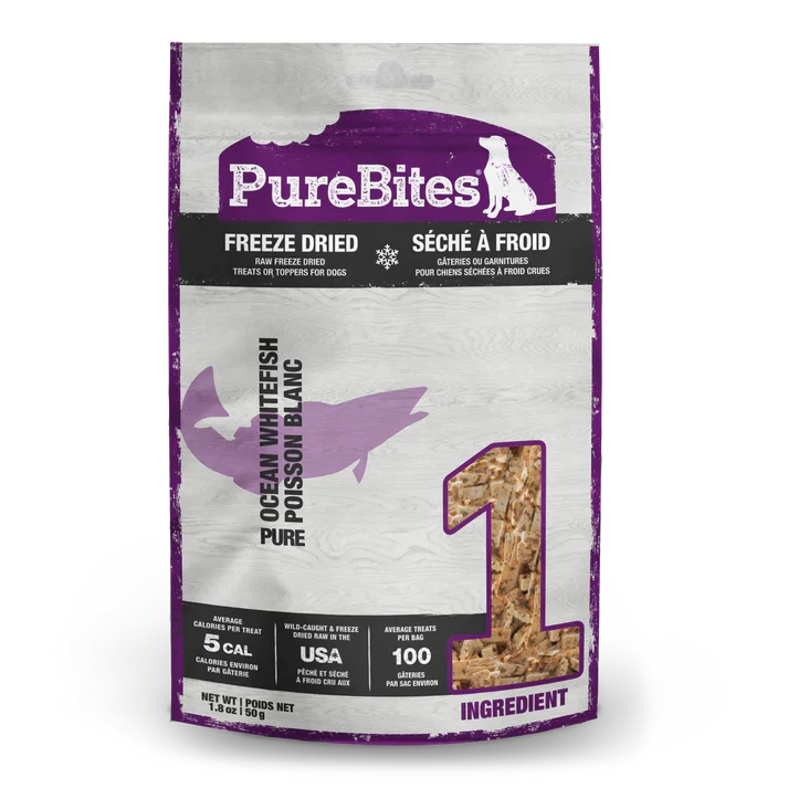 PureBites - Gâteries Séchées à Froid au Poisson Blanc