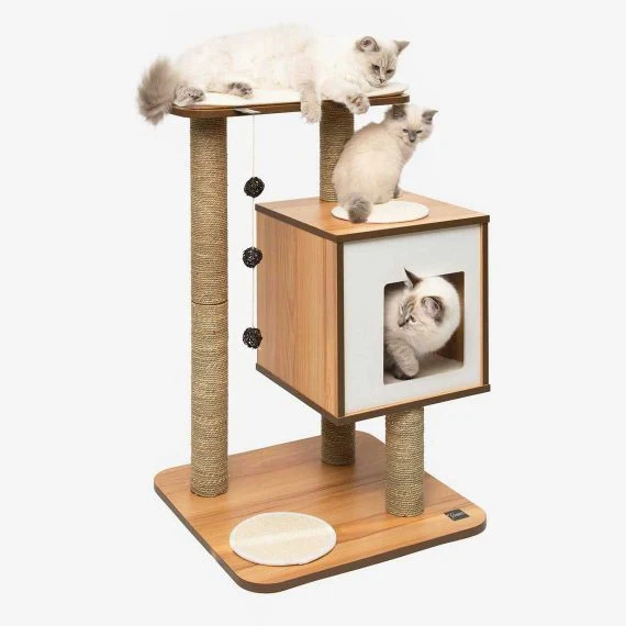 Catit Vesper abre à chats en bois de noyer