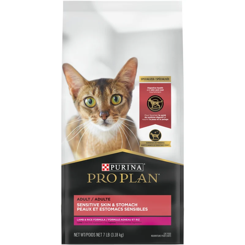 Nourriture Peaux et Estomacs Sensibles à l'Agneau & Riz pour Chats Adultes