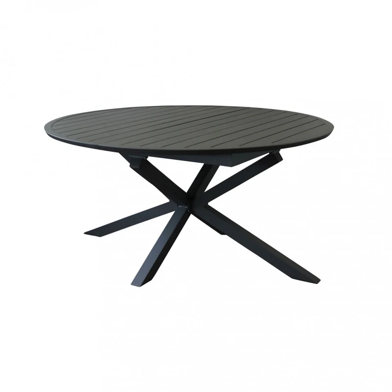 TAVOLO ROTONDO CAMELOT ALLUNGABILE 150/200 X 150 ANTRACITE