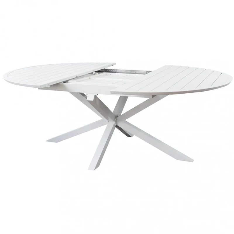 TAVOLO ROTONDO CAMELOT ALLUNGABILE 150/200 X 150 BIANCO