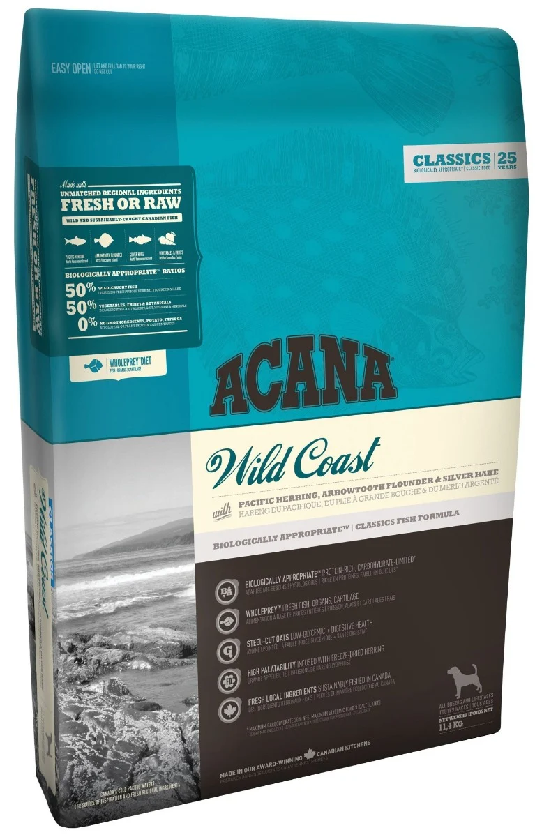 CROCCHETTE CANE ACANA DOG CLASSIC WILD COAST 11,4 KG