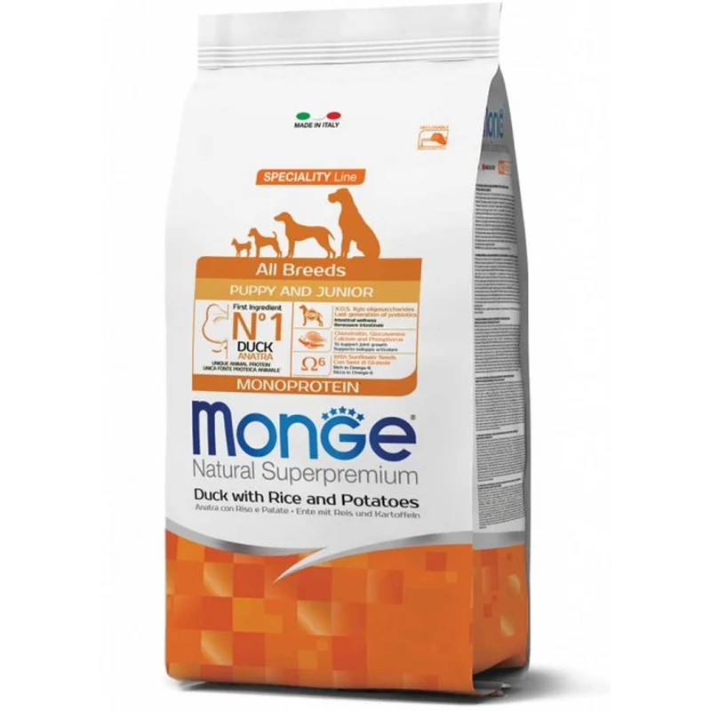 CROCCHETTE PER CANI PICCOLI E GRANDI ALL BREEDS MONOPROTEICO SUPERPREMIUM 12 KG ANATRA E RISO