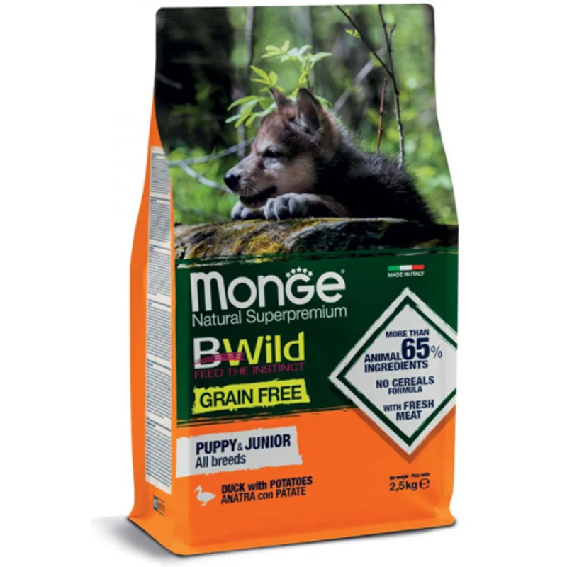 CROCCHETTE PER CANI IN CRESCITA GRAIN FREE 2,5KG ANATRA CON PATATE