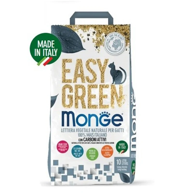 LETTIERA VEGETALE EASY GREEN CARBONE PER GATTI 10LT