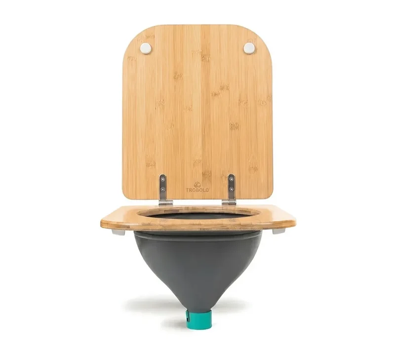 Urine diverter & wooden seat