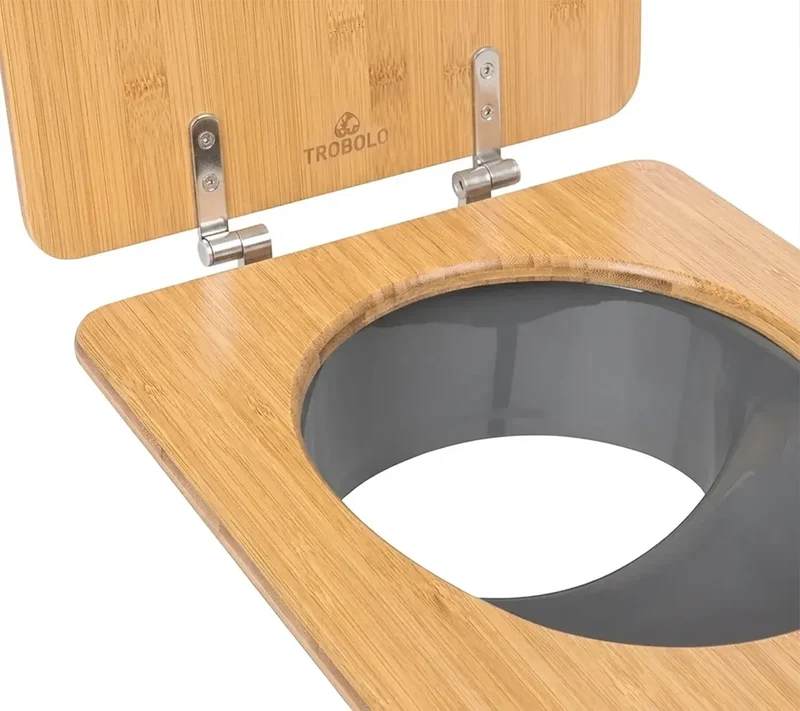 Urine diverter & wooden seat