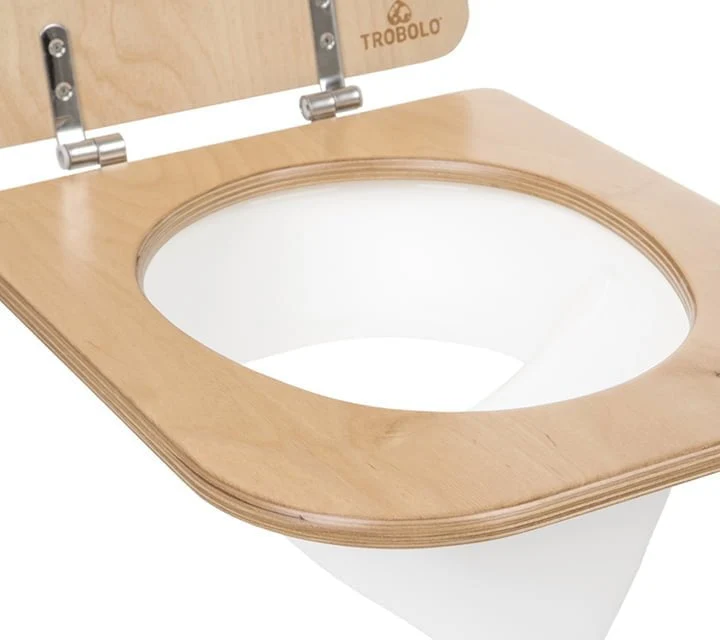 Urine diverter & wooden seat