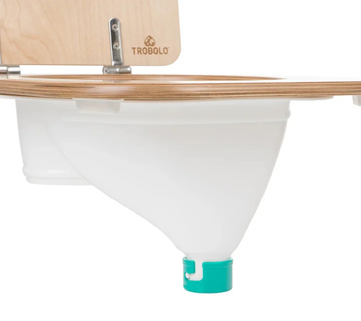 Urine diverter & wooden seat