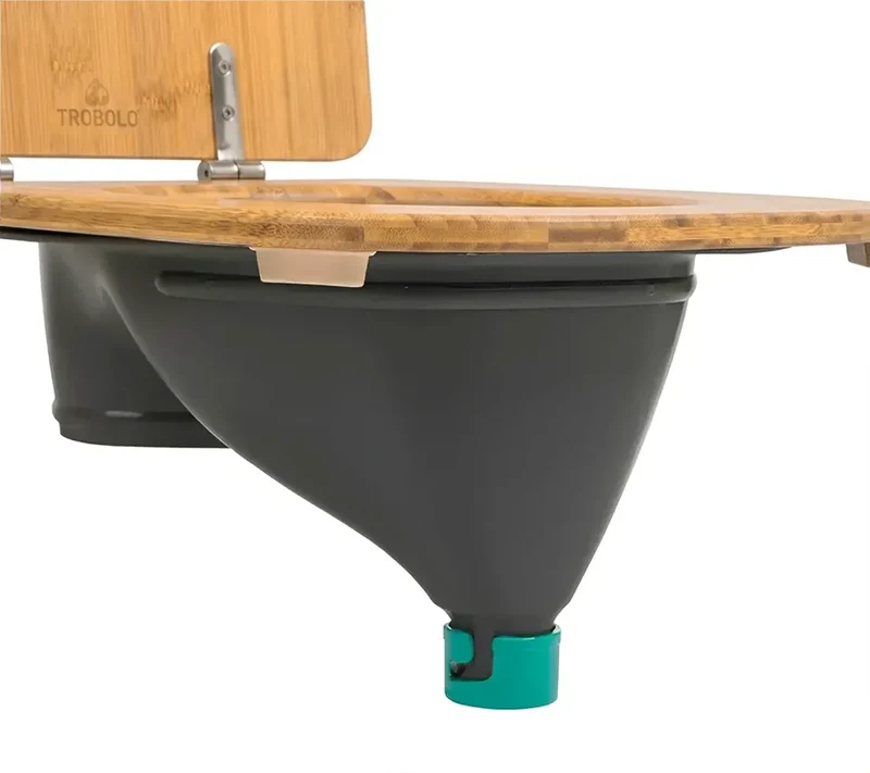 Urine diverter & wooden seat