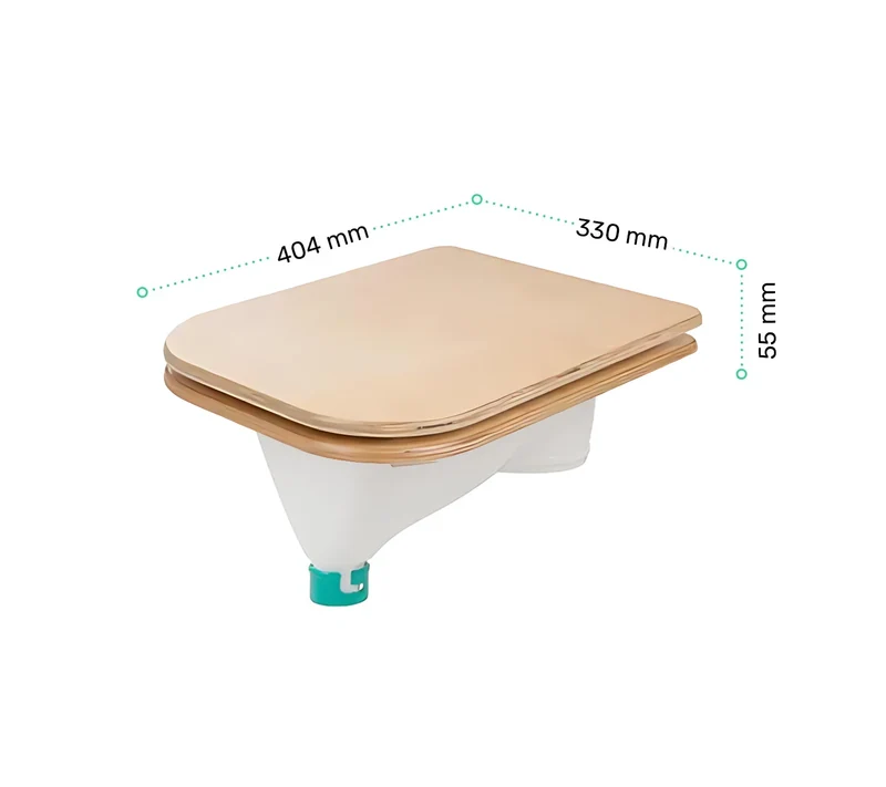 Urine diverter & wooden seat