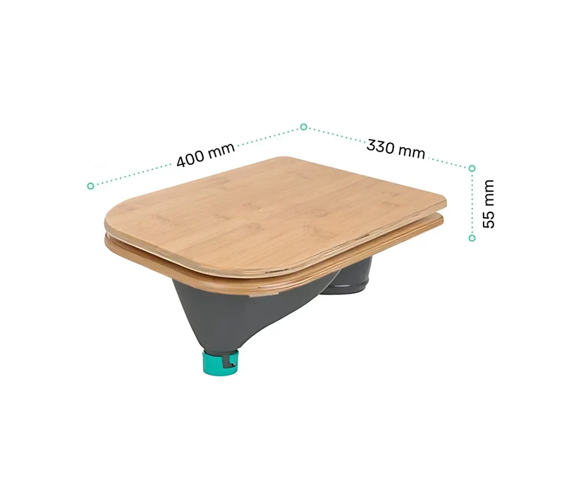 Urine diverter & wooden seat