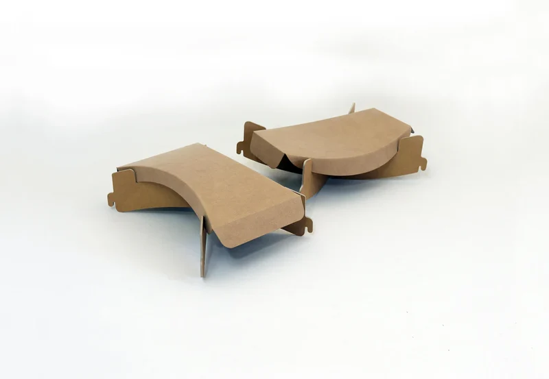 Arbre à Chat en Carton - Kit 3 Cubes Kraft, 2 Arches, 1 Griffoir
