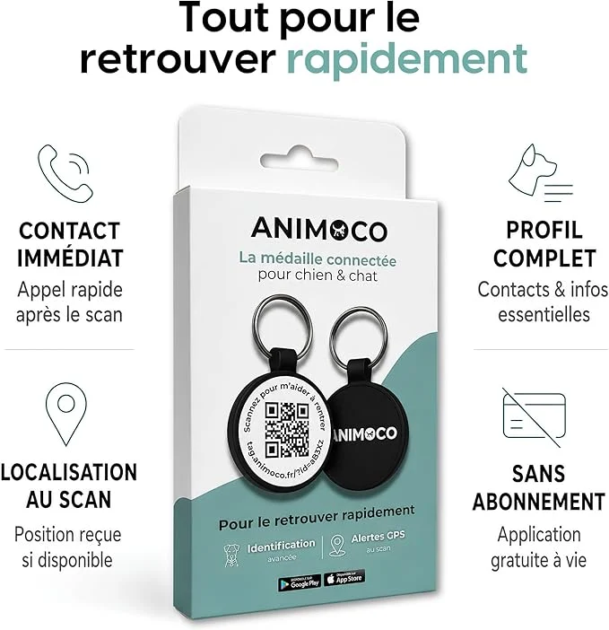 Animoco - Médaille Connectée QR Code Polyvalente