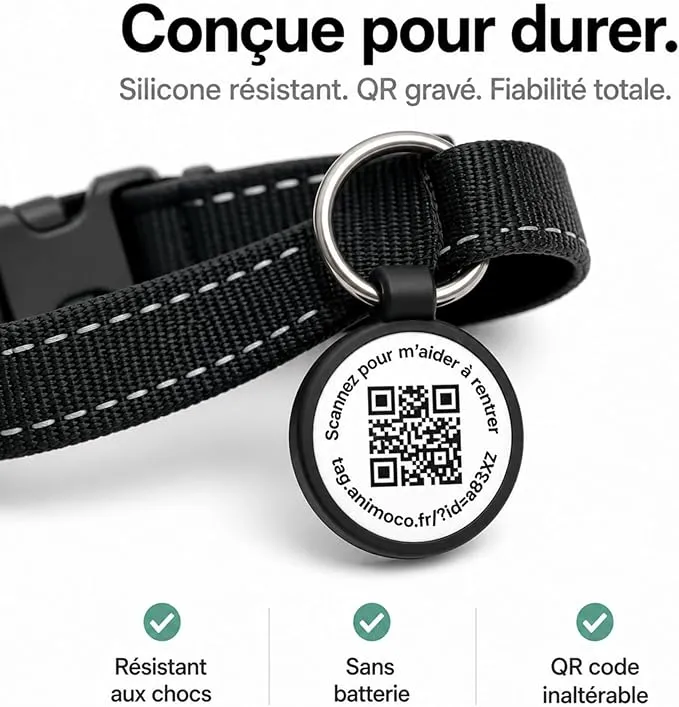 Animoco - Médaille Connectée QR Code Polyvalente