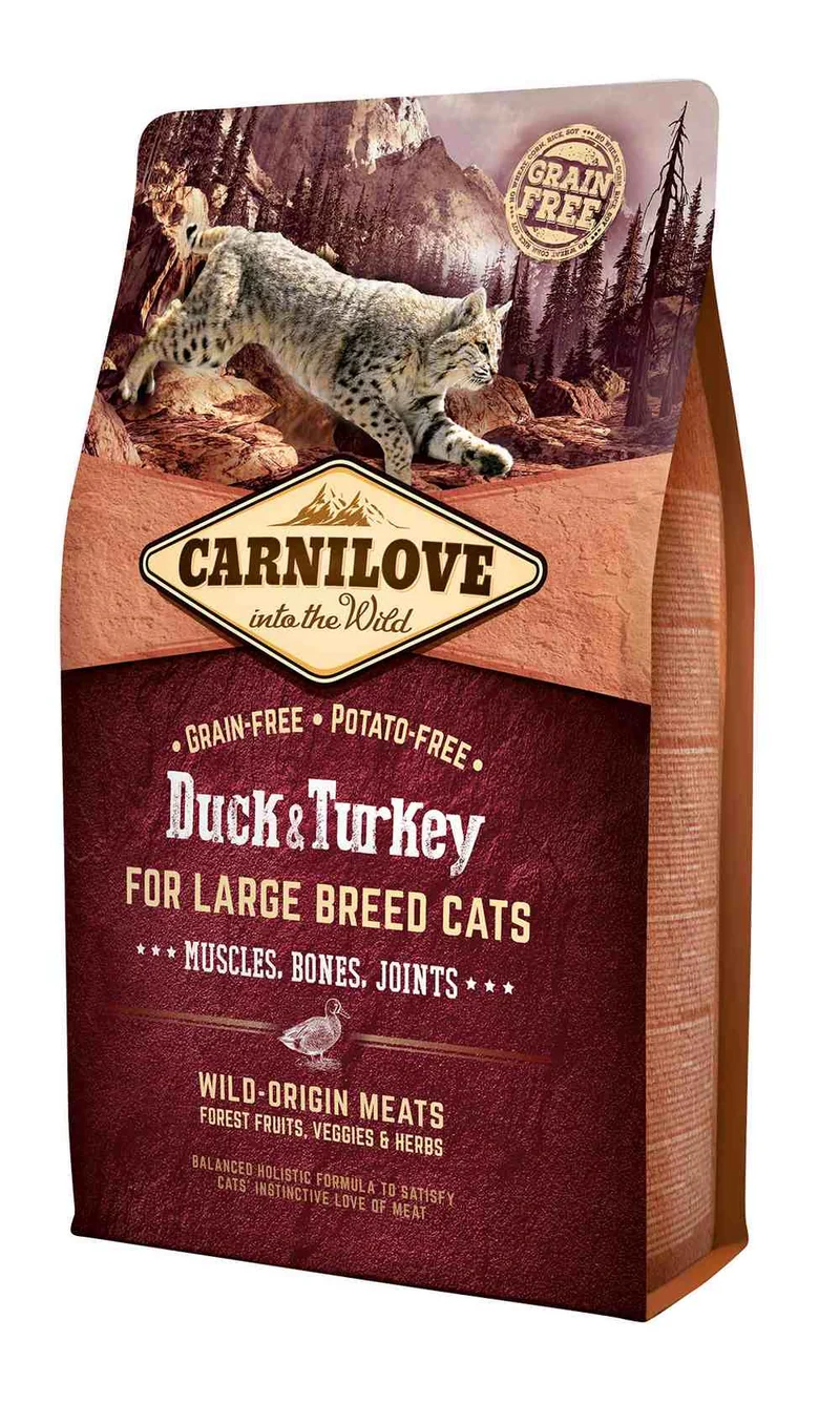 Carnilove - Croquettes Sans Céréales Canard & Dinde pour Grand Chat