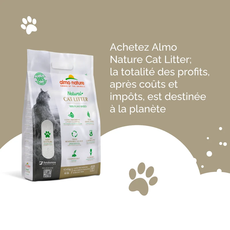 Almo Nature - Litière Végétale Ecologique Cat Litter Soft Texture