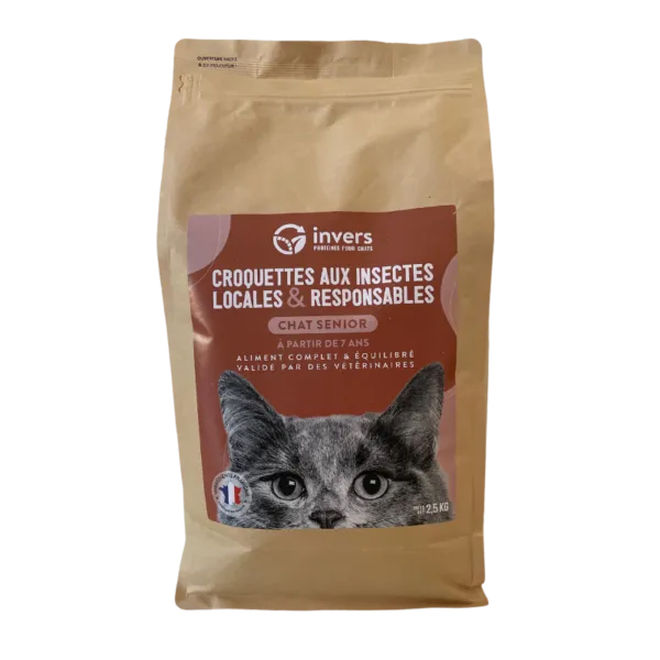 Invers - Croquettes aux Insectes pour Chat Senior