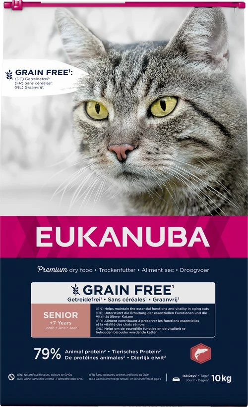 Eukanuba - Croquettes Sans Céréales au Saumon pour Chat Senior