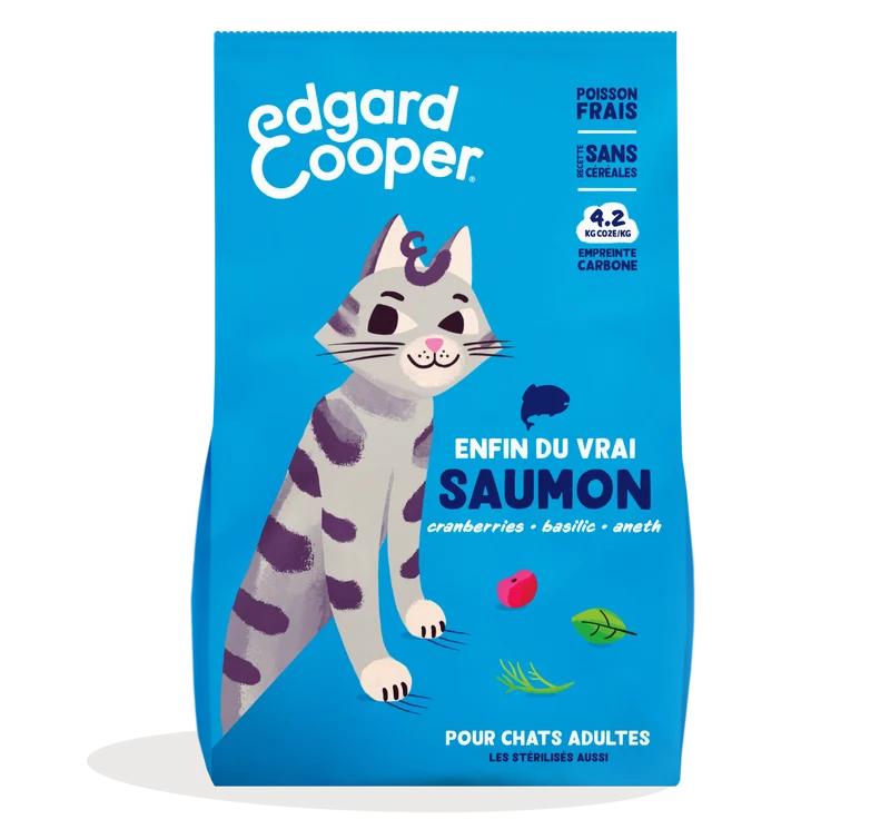 Edgard Cooper - Croquettes Sans Céréales au Saumon pour Chat