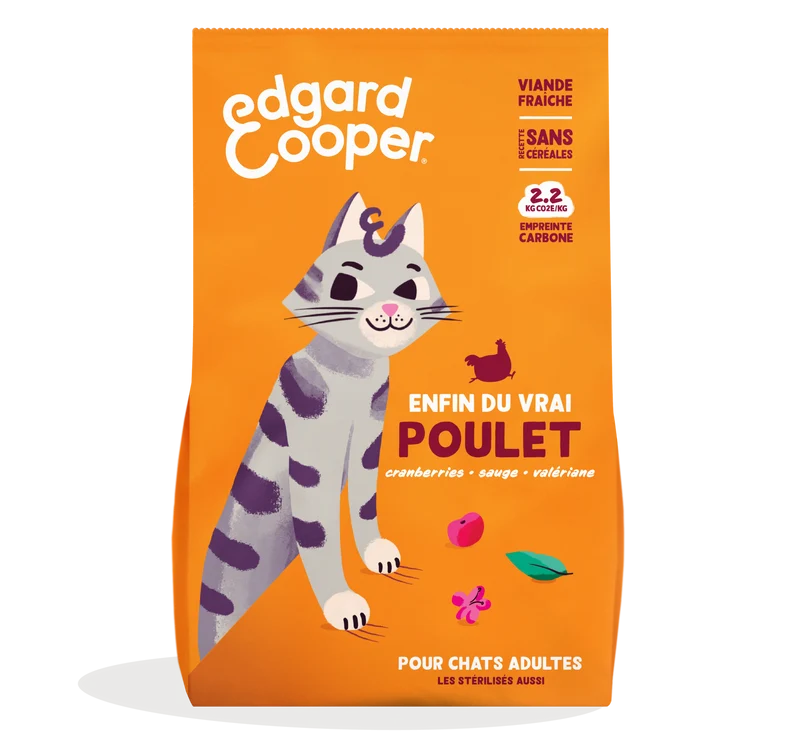 Edgard Cooper - Croquettes Sans Céréales au Poulet pour Chat