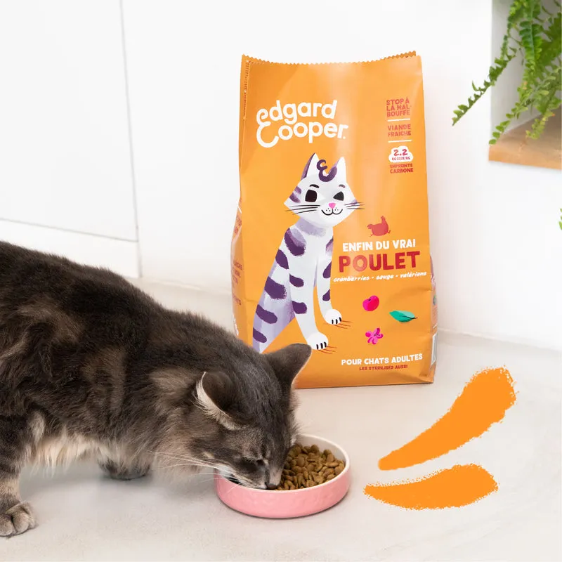 Edgard Cooper - Croquettes Sans Céréales au Poulet pour Chat
