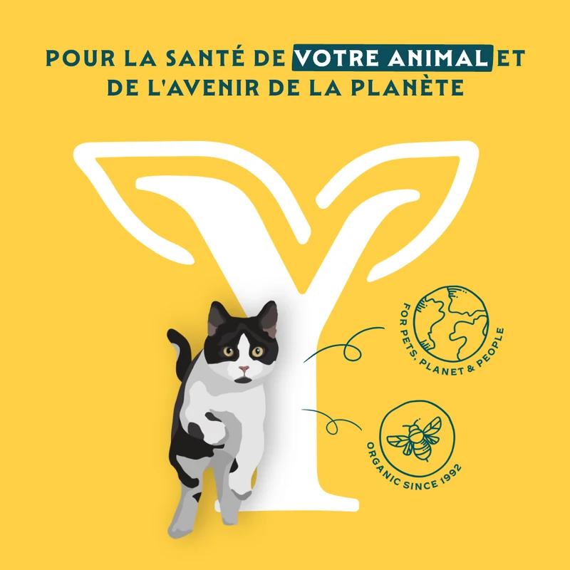 Yarrah - Croquettes Biologiques Sans Blé Poulet & Poisson pour Chat Stérilisé