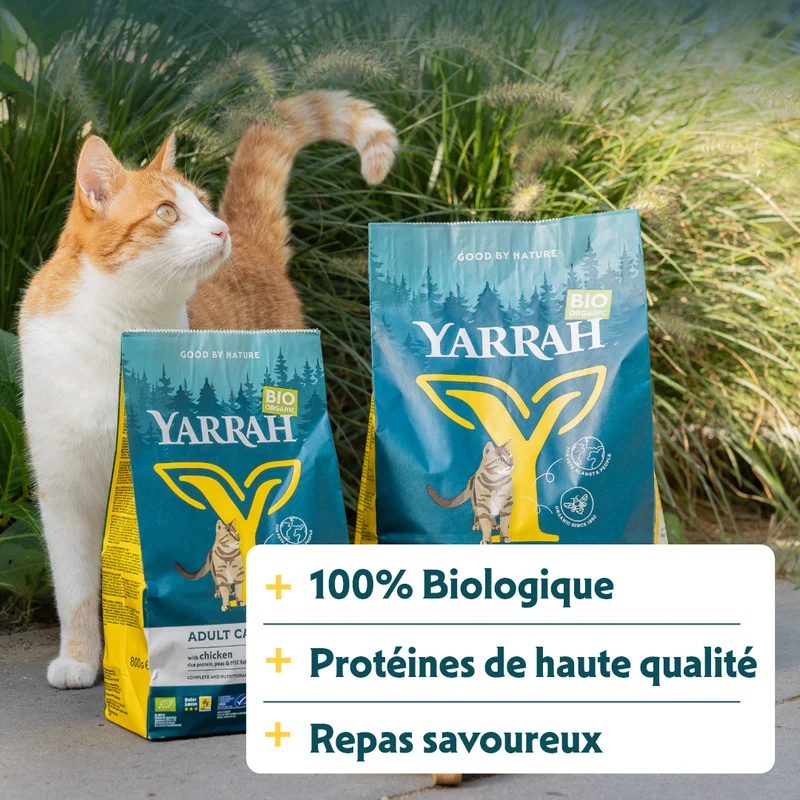 Yarrah - Croquettes Biologiques au Poulet pour Chat