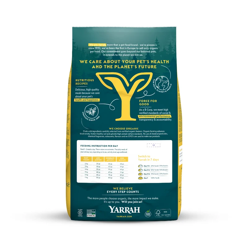 Yarrah - Croquettes Biologiques au Poulet pour Chat
