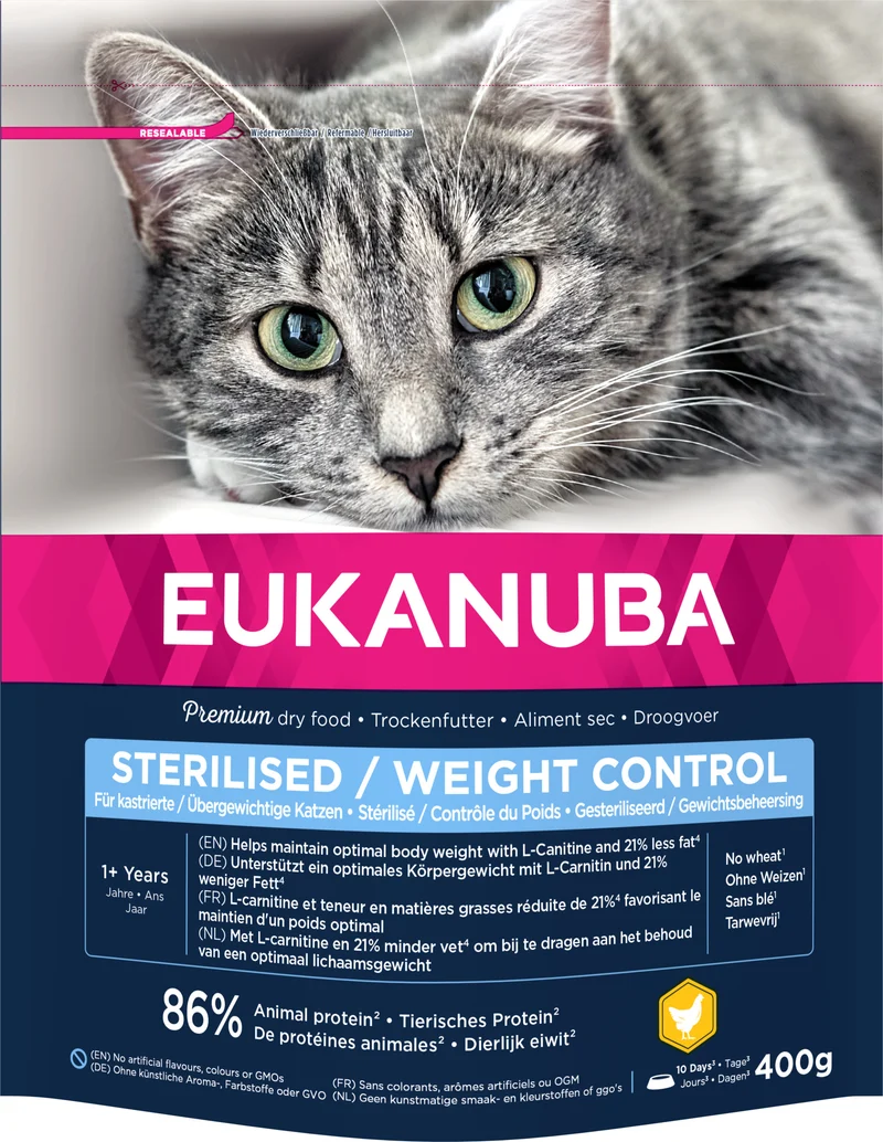 Eukanuba - Croquettes au Poulet pour Chat Stérilisé
